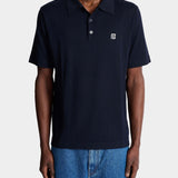 BALMAIN 小 PB 標誌棉絲混紡針織 Polo 衫