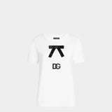 DOLCE&GABBANA  蝴蝶結 LOGO T-shirt