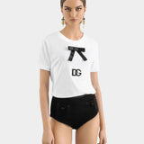 DOLCE&GABBANA  蝴蝶結 LOGO T-shirt