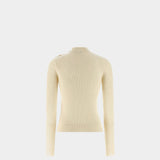 BALMAIN 金扣羅紋針織毛衣