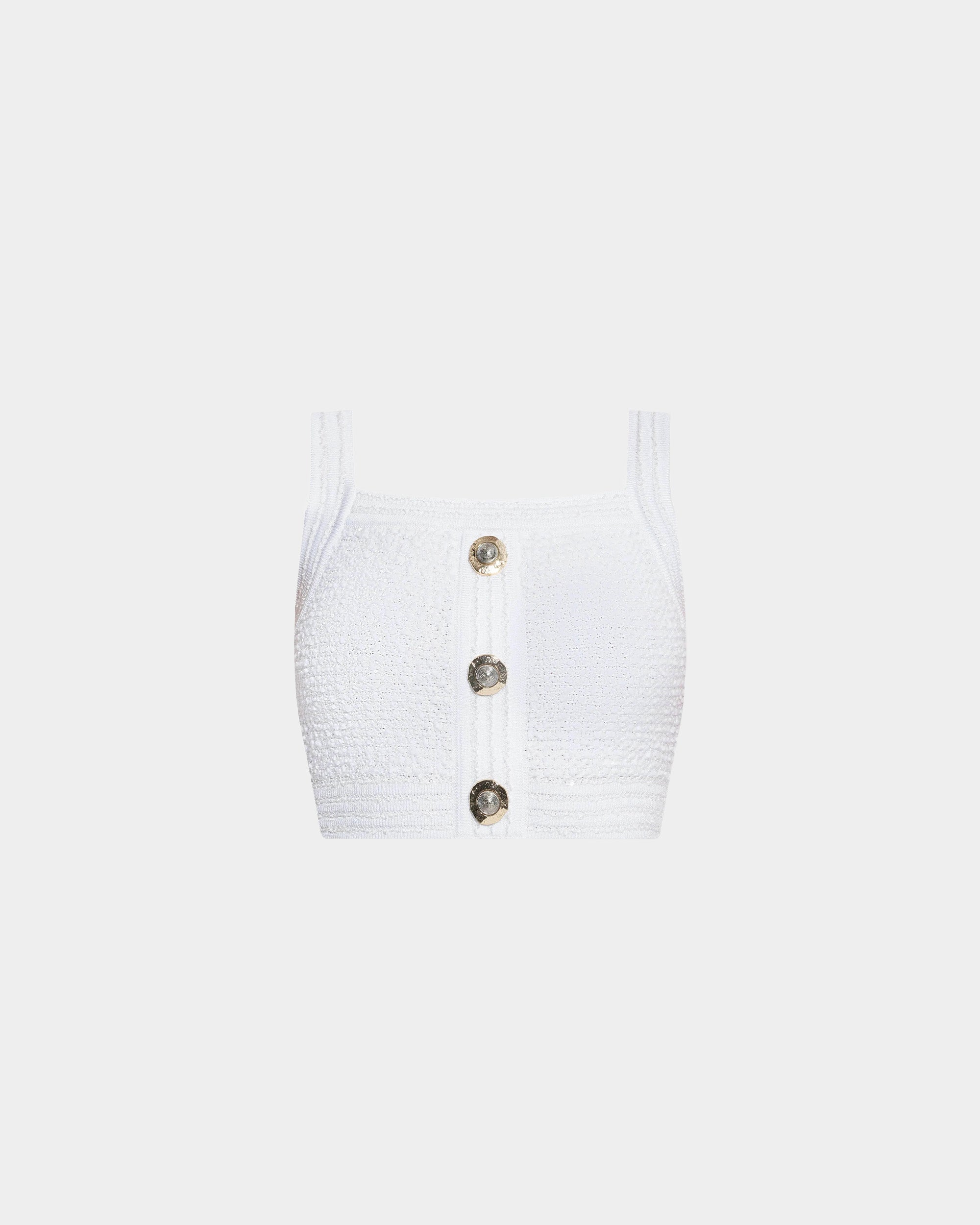 BALMAIN 針織金釦短版上衣