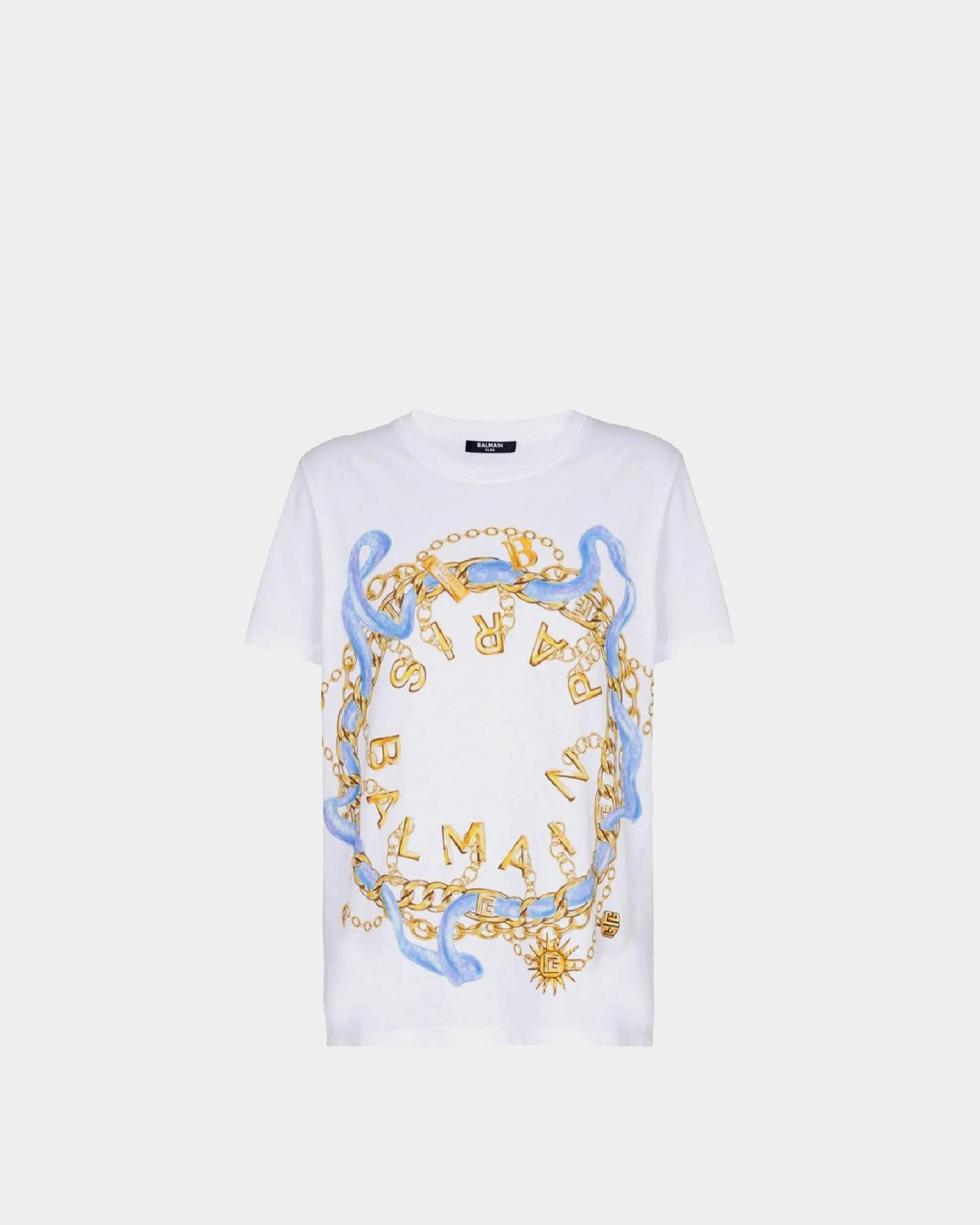 BALMAIN 鍊飾印花短袖 T-Shirt