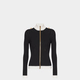 BALMAIN 黑白拼接羅紋衫