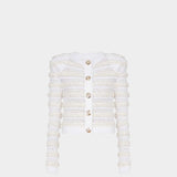 BALMAIN 長袖立體紋理針織衫