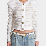 BALMAIN 長袖立體紋理針織衫