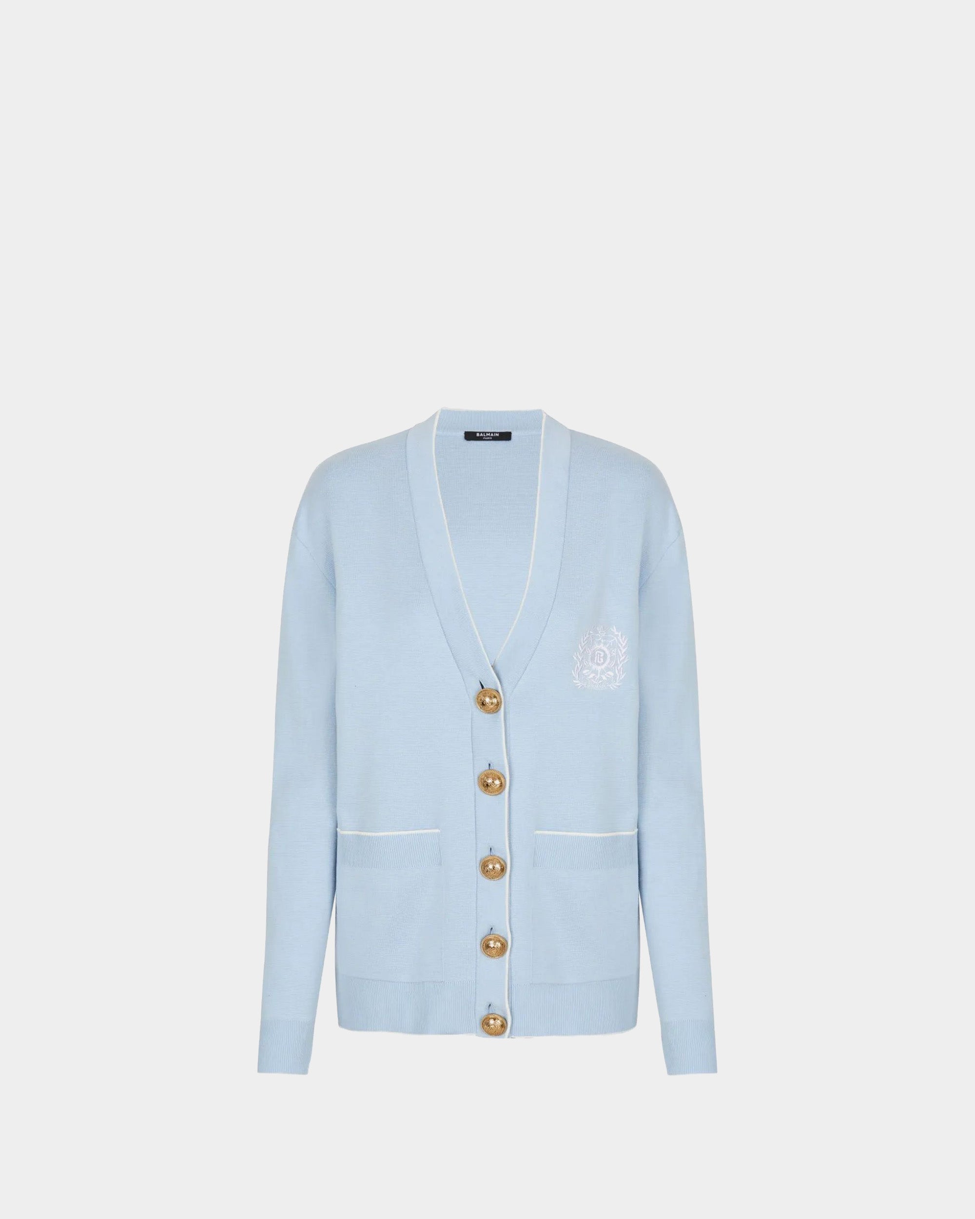 BALMAIN 徽章刺繡針織衫