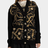BALMAIN 華麗鏈條 V 領針織外套