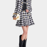 BALMAIN 黑白千鳥格經典金釦外套