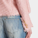 BALMAIN 亮片粗花呢金釦外套