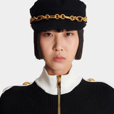 BALMAIN 黑色羊毛帽