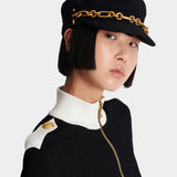 BALMAIN 黑色羊毛帽