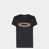 BALMAIN 男版 金屬鏈飾印花 T-Shirt