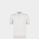 BALMAIN 棉絲針織 Polo 衫