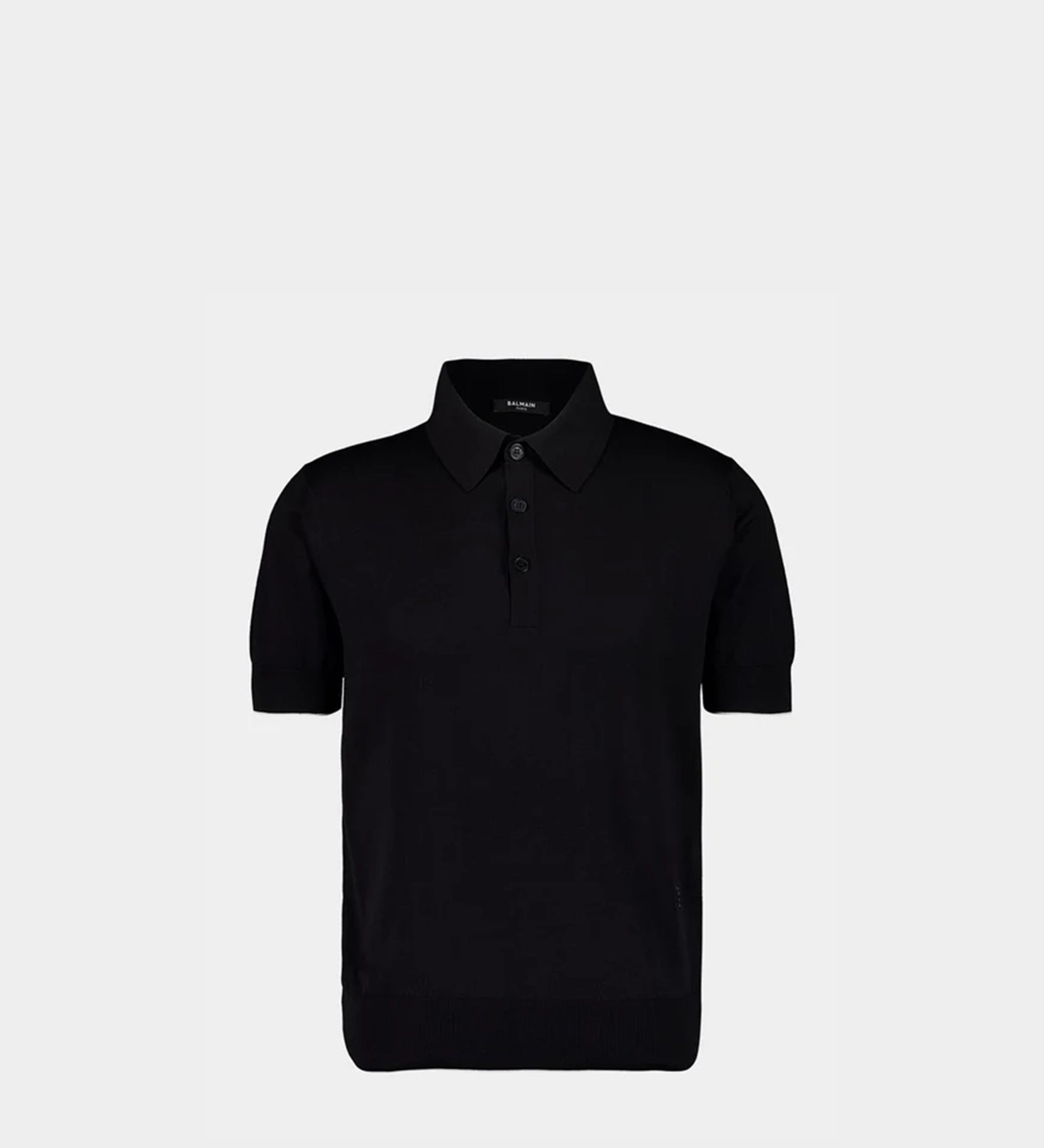BALMAIN 棉絲針織 Polo 衫