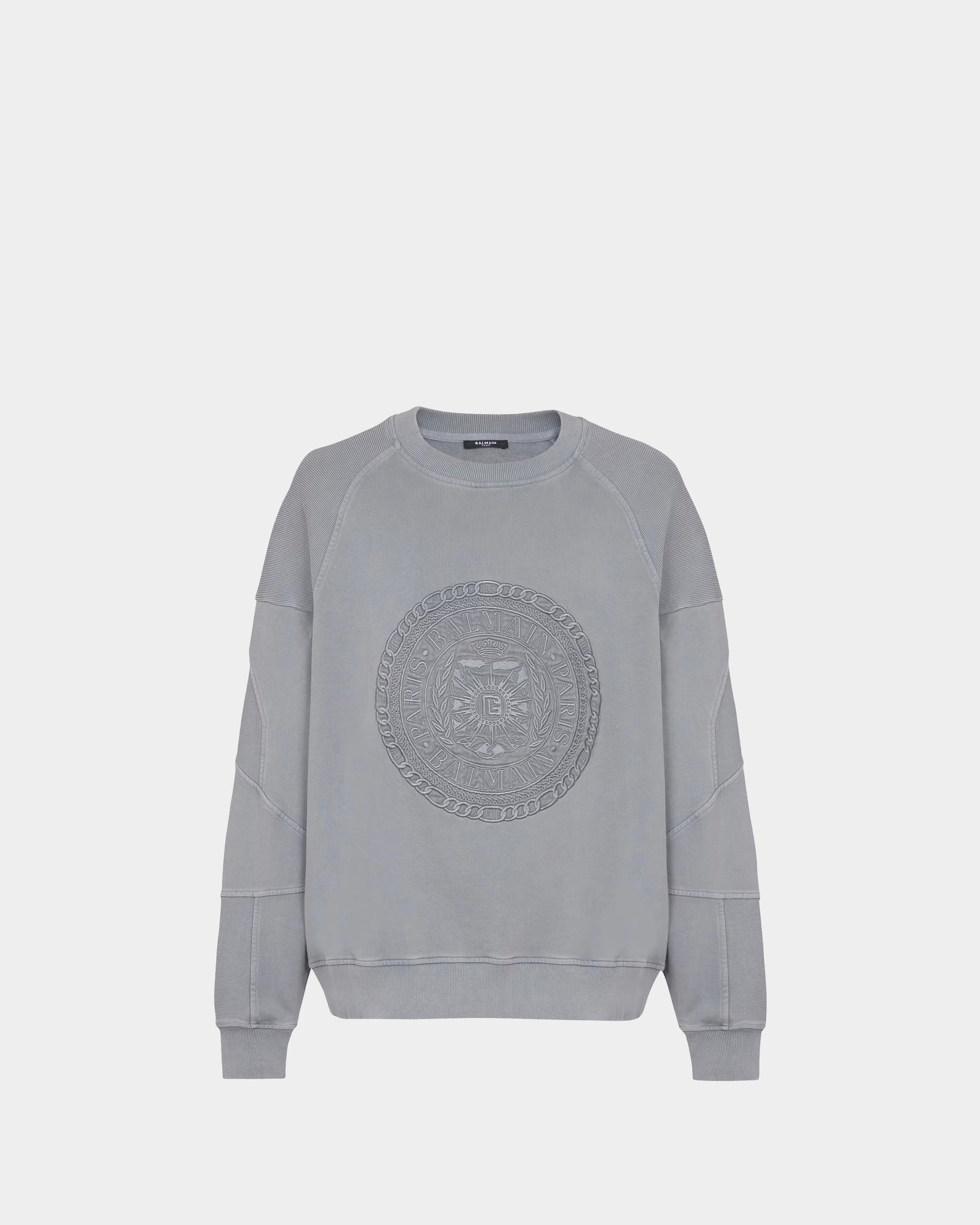 BALMAIN 刺繡獎章大學 T