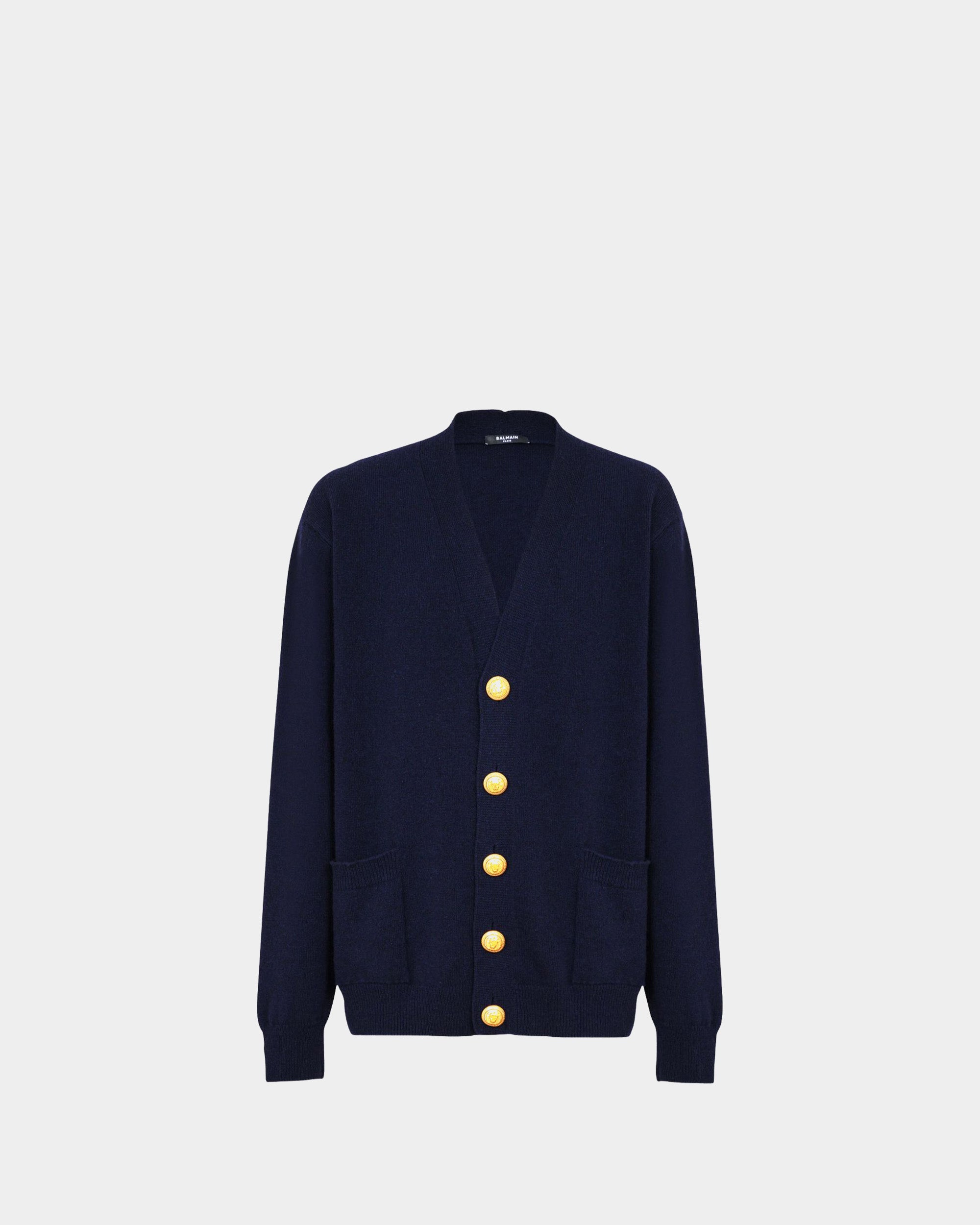 BALMAIN 金扣羊毛針織開襟衫