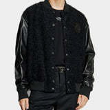 BALMAIN 拼接飛行夾克外套