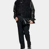 BALMAIN 拼接飛行夾克外套