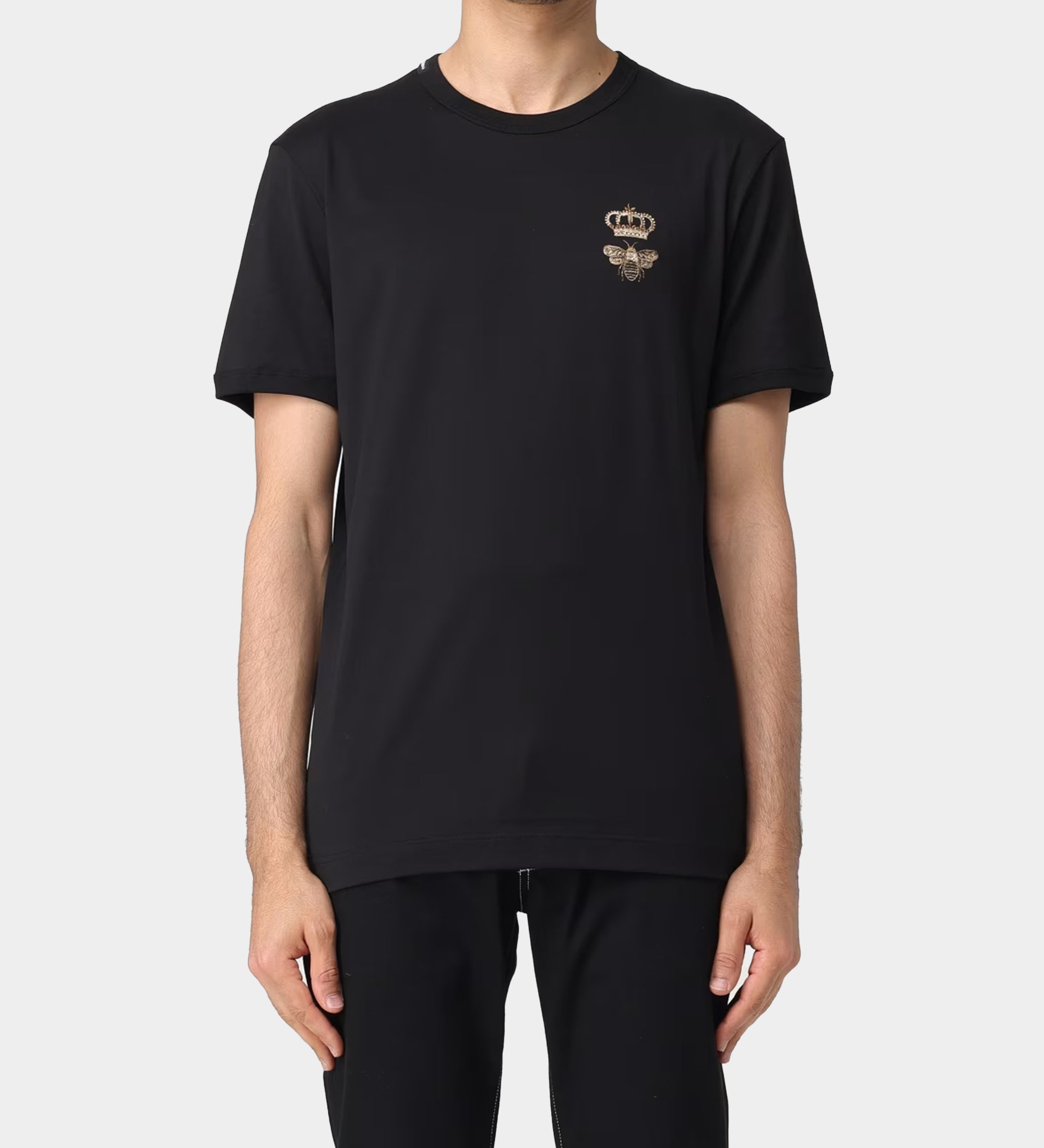 DOLCE&GABBANA  皇冠徽章 LOGO 刺繡 T-shirt