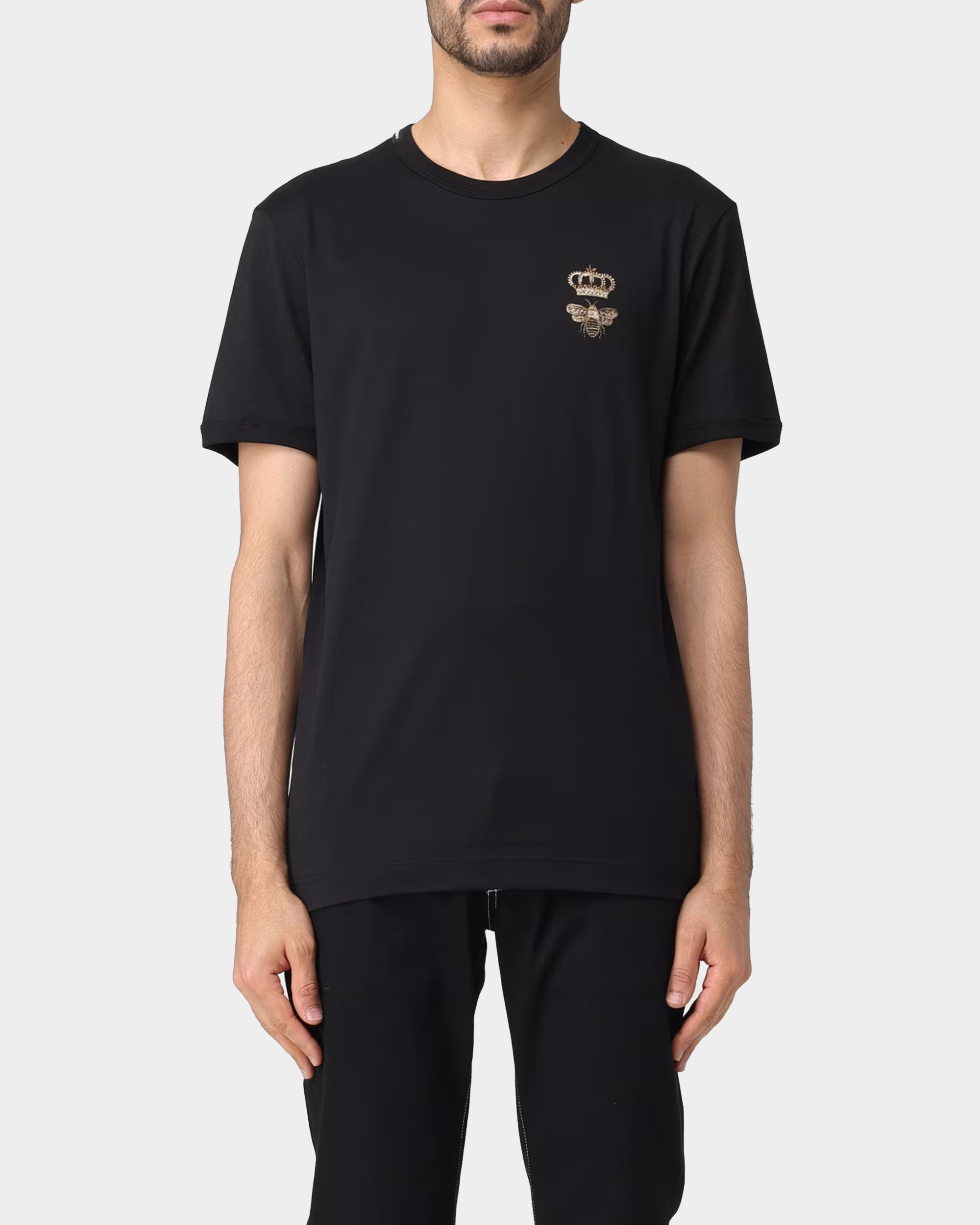 DOLCE&GABBANA  皇冠徽章 LOGO 刺繡 T-shirt