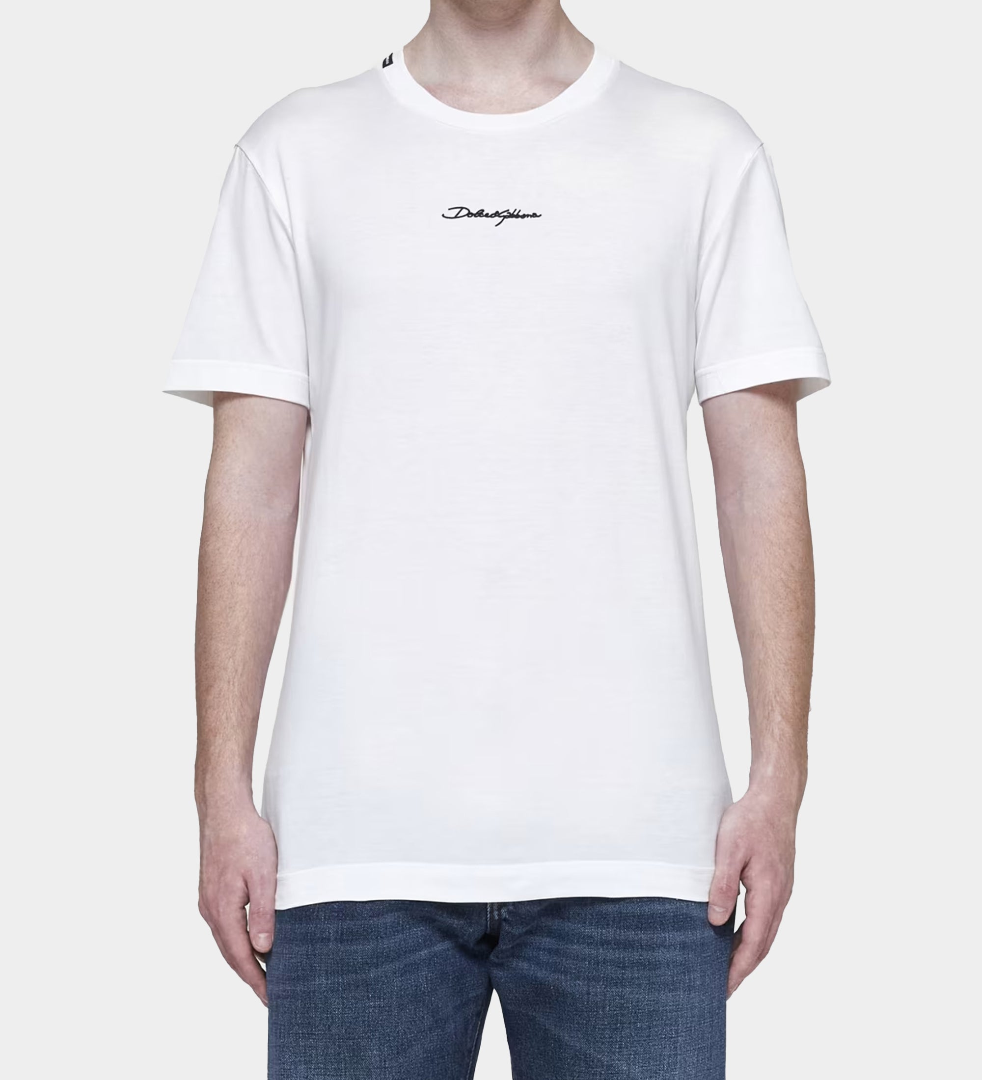 DOLCE&GABBANA  手寫 LOGO 刺繡 T-shirt