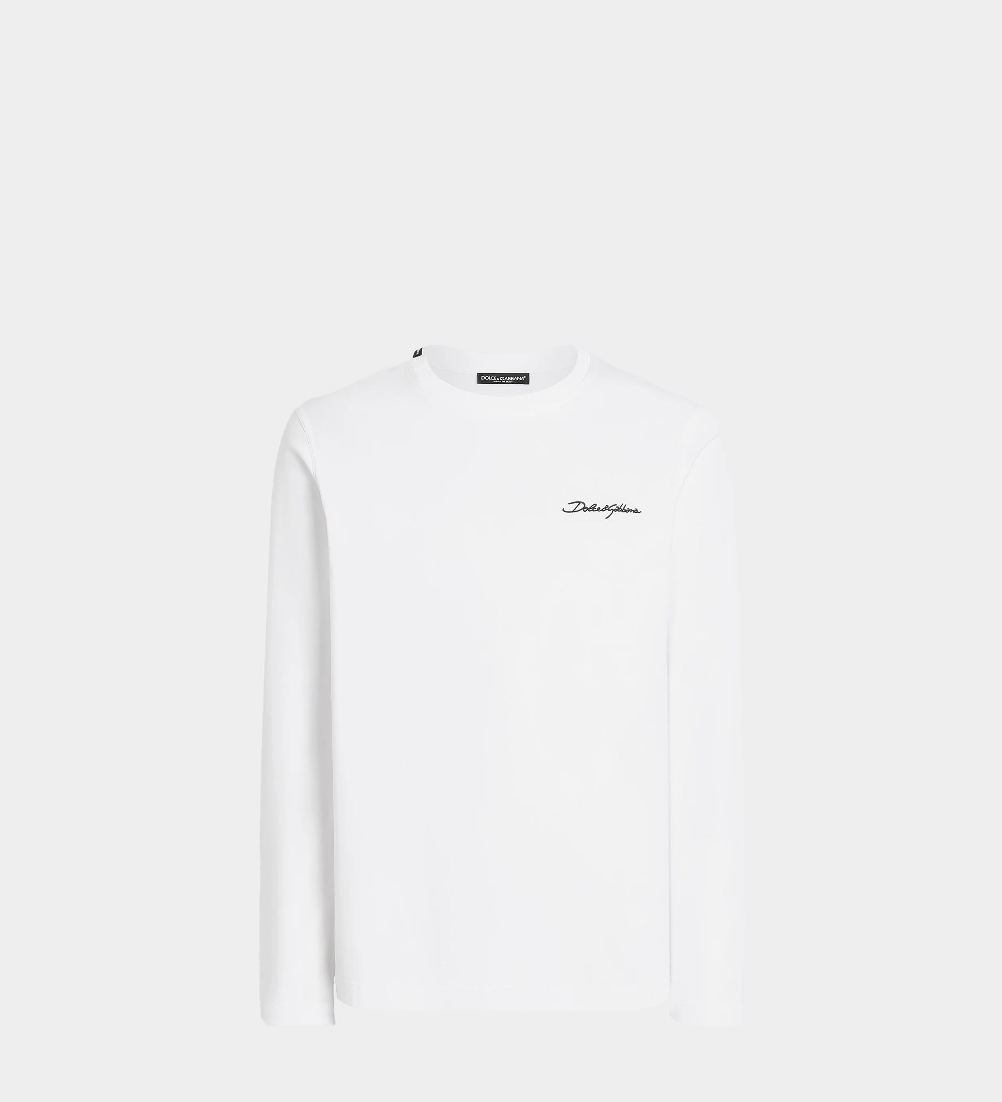 DOLCE&GABBANA 刺繡標誌長袖 T-shirt