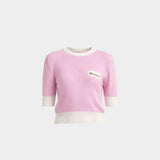 MARNI 滾邊針織短袖毛衣