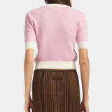 MARNI 滾邊針織短袖毛衣