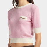 MARNI 滾邊針織短袖毛衣