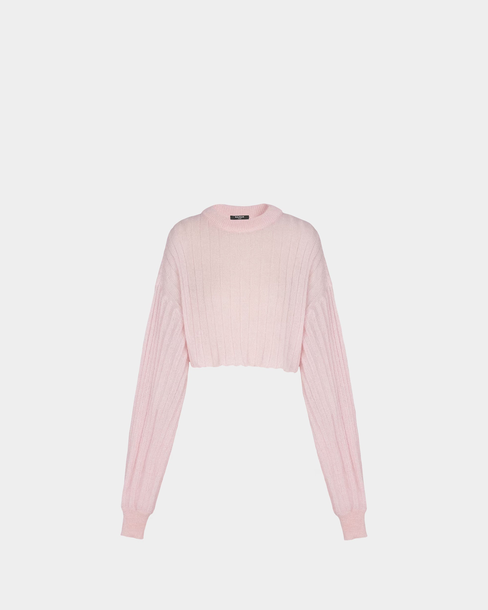 BALMAIN 長袖輕量馬海毛針織上衣