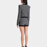 BALMAIN 圓領輕量花呢針織開襟衫