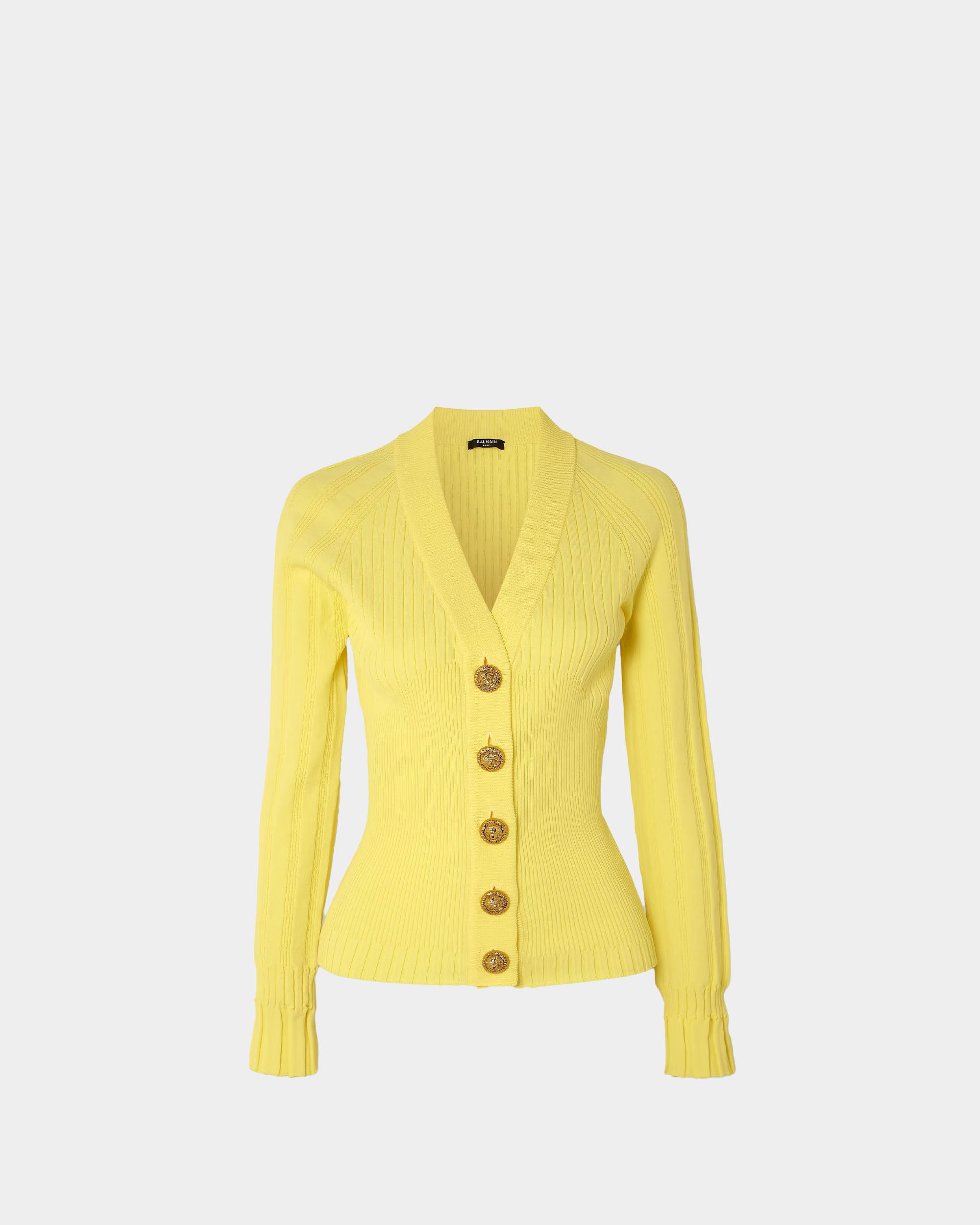 BALMAIN 長袖釦式 V 領輕量針織開襟衫