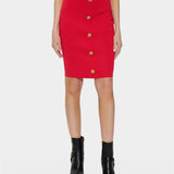 BALMAIN 膝下合身嫘縈裙