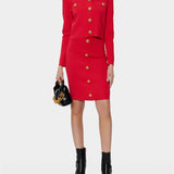 BALMAIN 膝下合身嫘縈裙