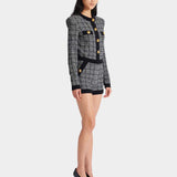 BALMAIN 鈕扣款輕量花呢針織短褲