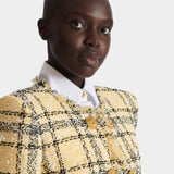 BALMAIN 亮蔥花呢短版外套