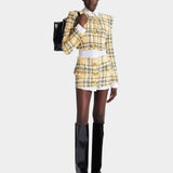 BALMAIN 亮蔥花呢短版外套