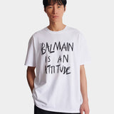 BALMAIN Attitude 標語短袖 T 恤