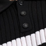 BALMAIN 條紋羅紋棉質針織 Polo 衫