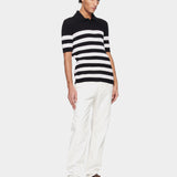 BALMAIN 條紋羅紋棉質針織 Polo 衫