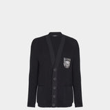 BALMAIN 棉質麻花針織開襟衫