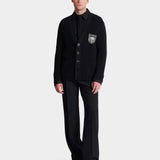 BALMAIN 棉質麻花針織開襟衫