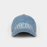 BALMAIN Logo 刺繡丹寧棒球帽