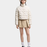 MONCLER Senevee 心形絎縫短版羽絨外套