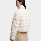 MONCLER Senevee 心形絎縫短版羽絨外套