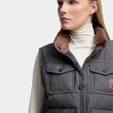 MONCLER 牛仔羽絨背心