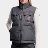 MONCLER 牛仔羽絨背心