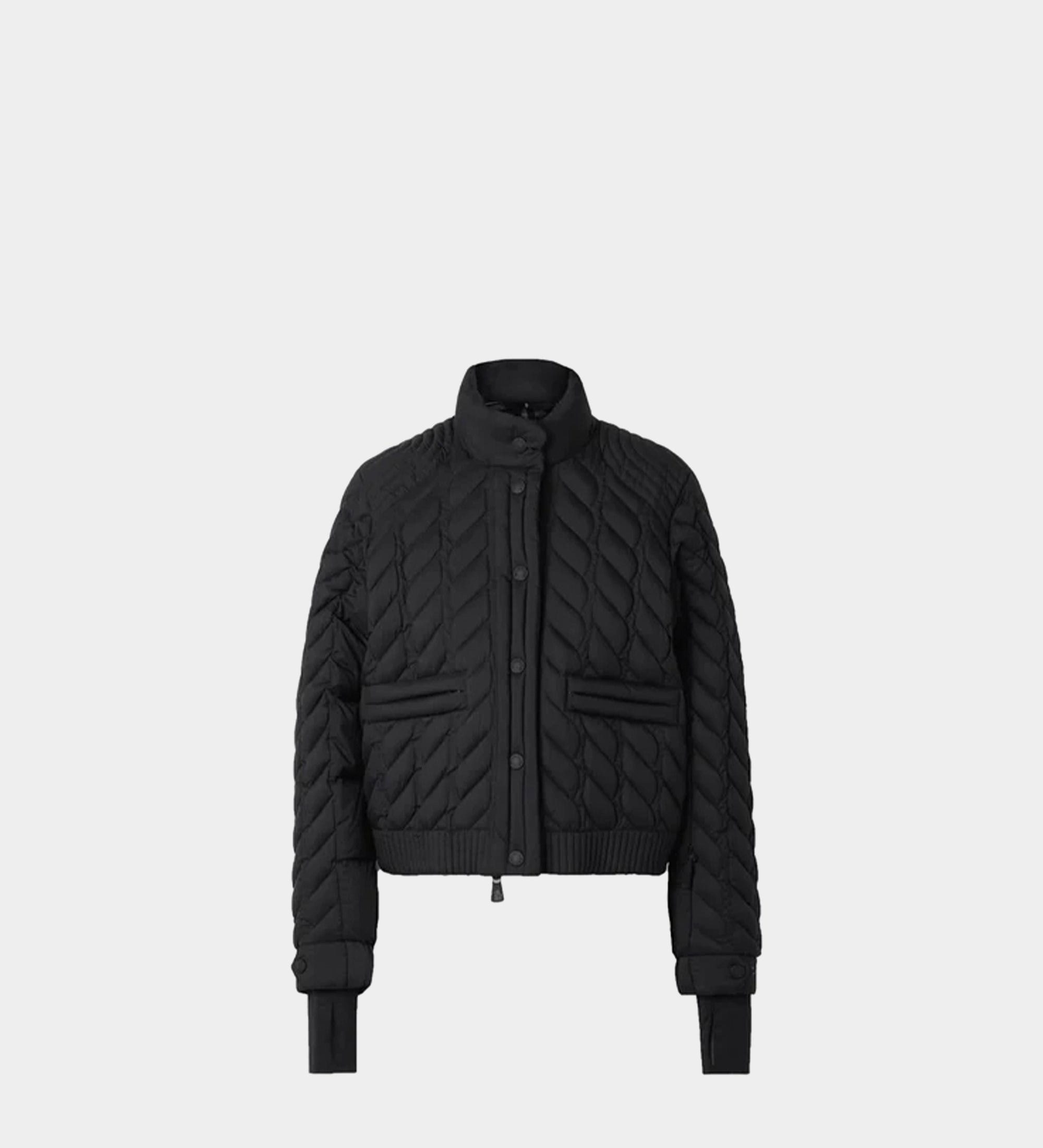 MONCLER 麻花織紋立領羽絨外套