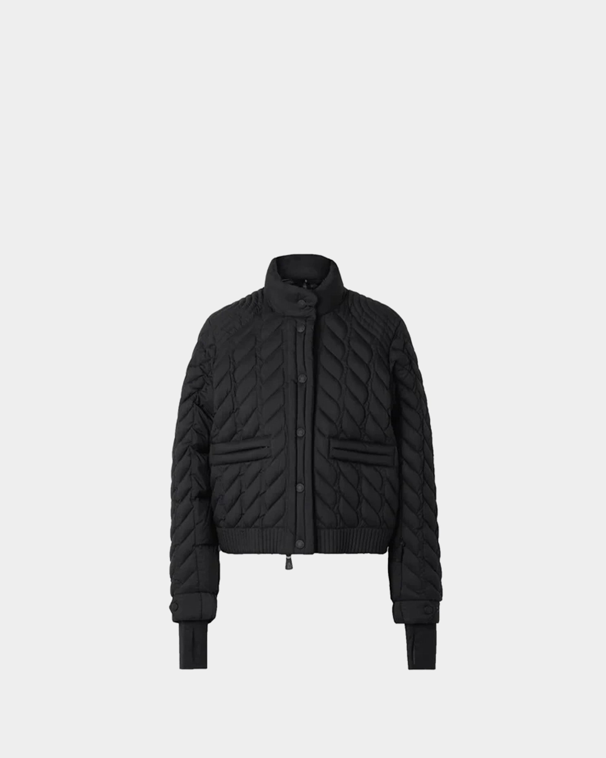 MONCLER 麻花織紋立領羽絨外套