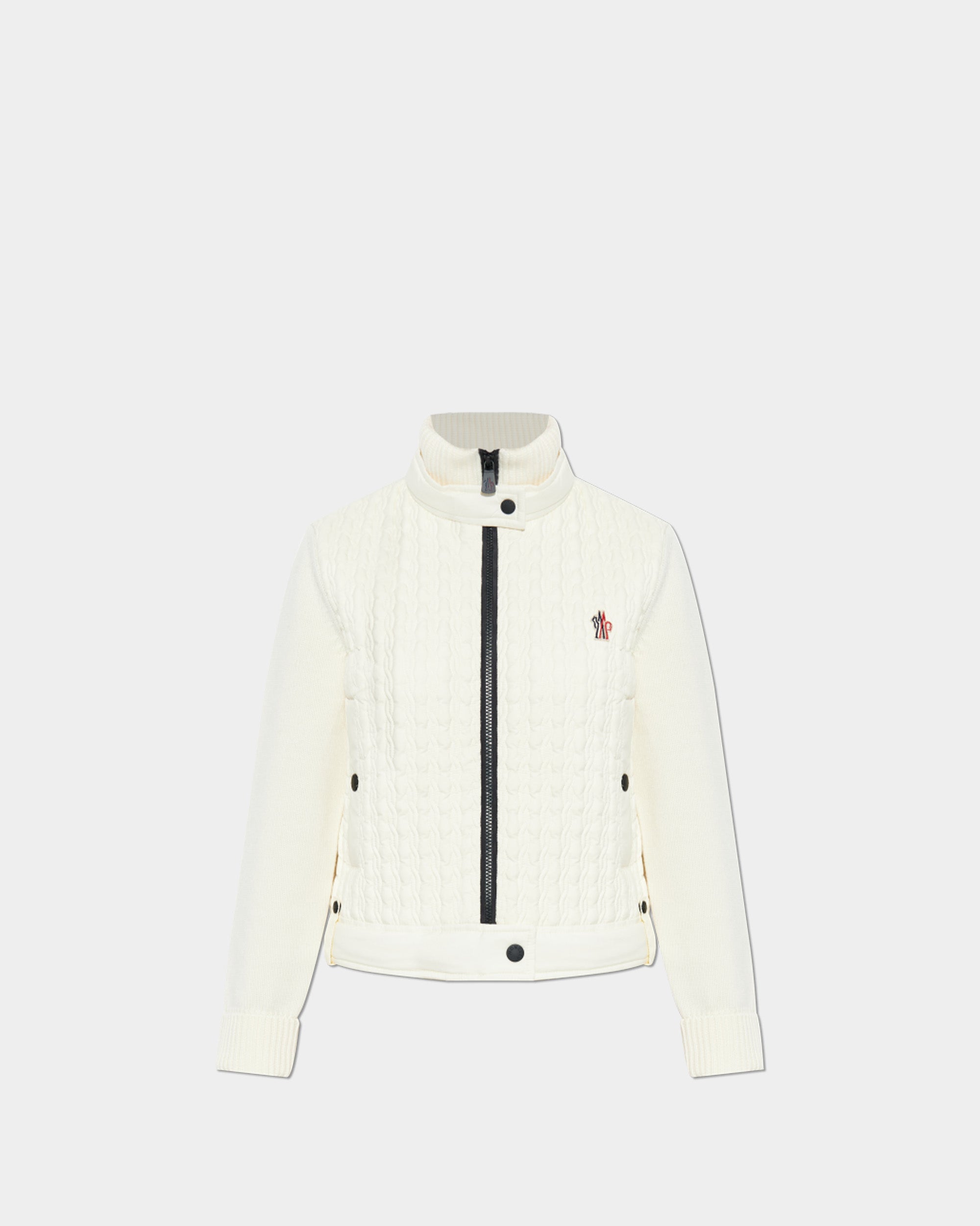 MONCLER 麻花織紋針織拼接外套